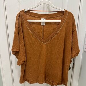 We The Free Brown Short Sleeve Tee